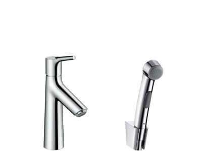 Baterie lavoar Hansgrohe Talis S cu dus tip bideu pentru igiena intima, ventil push-open