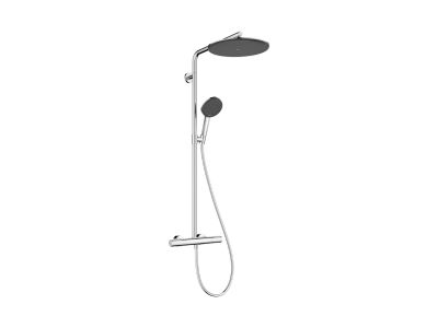 Coloana de dus Hansgrohe Raindance Alive S Puro 300 1 jet cu baterie termostatata Ecostat Element, crom