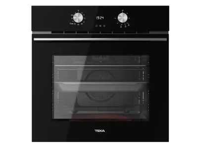 Cuptor electric Teka EasySteam HLB 8408 BK 70 litri net, 9 functii, HydroClean,  Infinity Glass, cristal negru