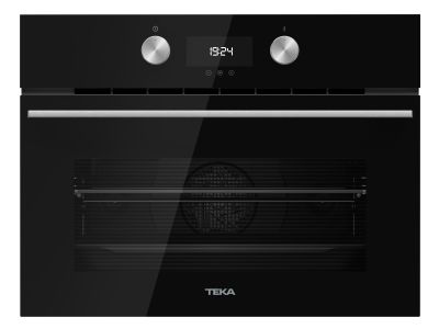 Cuptor electric incorporabil Teka HLC 8440 C BK combi-microunde, compact 41 litri, multifunctional 11 functii, HydroClean, Cristal Black/Infinity Glass