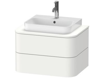 Dulap baza suspendat Duravit Happy D.2 Plus 65cm, cu 2 sertare, alb mat satinat