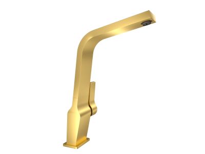 Baterie bucatarie Teka ICC 915, pipa inalta rotativa, Brass