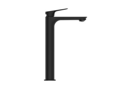 Baterie lavoar inalta Ideal Standard Ceralife O Bluestart pentru lavoar tip bol, ventil click-clack, negru mat