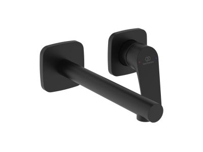 Baterie lavoar Ideal Standard Ceralife C de perete, fara ventil, necesita corp ingropat, negru mat