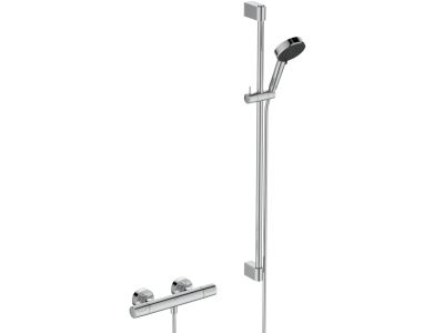 Baterie dus termostatata Ideal Standard Ceratherm T25 cu set de dus Alu+ 2jet cu bara 94cm, crom