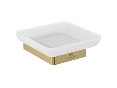 Savoniera cu suport de perete Ideal Standard Conca Square auriu periat