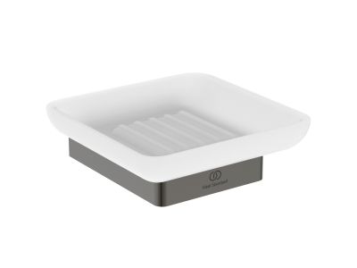 Savoniera cu suport de perete Ideal Standard Conca Square gri magnetic
