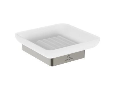 Savoniera cu suport de perete Ideal Standard Conca Square silver storm