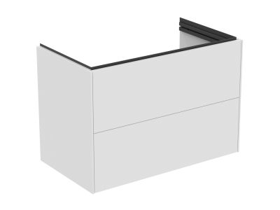 Dulap baza Ideal Standard Conca 80x44x55cm, cu 2 sertare, alb mat