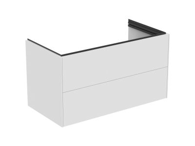 Dulap baza Ideal Standard Conca 100x50x55cm, cu 2 sertare, orientare dreapta, alb mat