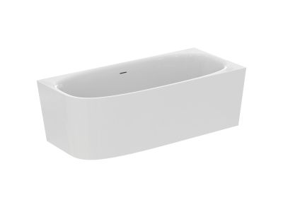 Cada free-standing asimetrica Ideal Standard Dea 180x80cm, sifon click-clack, orientare dreapta, montare pe colt, alb