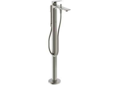 Baterie cada cu montaj pe pardoseala Ideal Standard La Dolce Vita, necesita corp ingropat, silver storm
