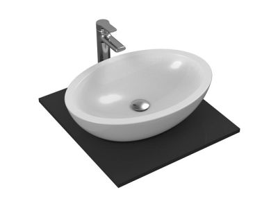Lavoar tip bol Ideal Standard Strada 60x42cm, fara orificiu baterie, fara preaplin, montare pe blat