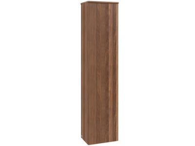 Dulap inalt tip coloana Villeroy & Boch Antao cu 1 usa, 41.4x28.7x171cm, orientare dreapta, front texturat Warm Walnut