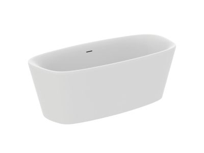 Cada freestanding Ideal Standard Dea 170x75cm, cu sifon tip push-open inclus, alb mat