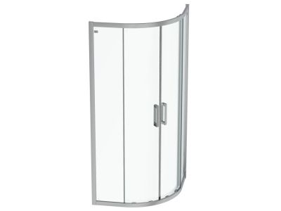 Cabina de dus semirotunda Ideal Standard Connect 2  90x90cm, usi culisante, sticla 6mm tratata IdealClean