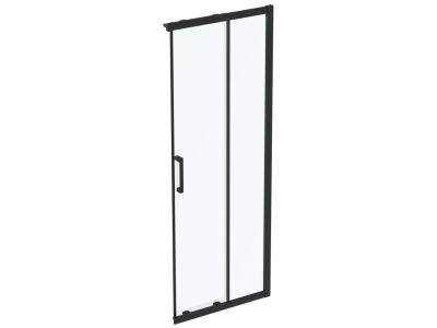 Usa de dus culisanta Ideal Standard Connect 2 80cm, sticla 6mm tratata IdealClean, profil negru mat