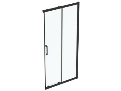 Usa de dus culisanta Ideal Standard Connect 2 100cm, sticla 6mm tratata IdealClean, profil negru mat