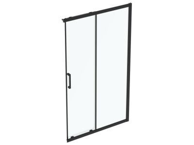 Usa de dus culisanta Ideal Standard Connect 2 120cm, sticla 6mm tratata IdealClean, profil negru mat