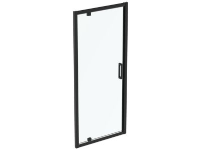 Usa de nisa batanta tip pivot Ideal Standard Connect 2 90cm, sticla 6mm tratata IdealClean, profil negru mat