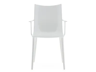 Scaun cu brate Kartell H.H.H., design Philippe Starck, alb
