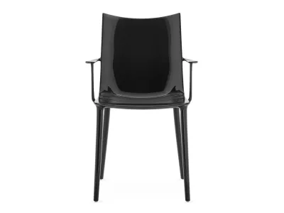 Scaun cu brate Kartell H.H.H., design Philippe Starck, negru