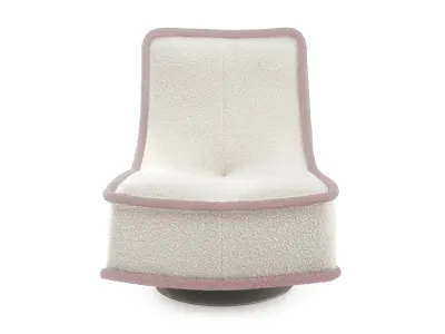 Fotoliu rotativ Kartell Bonheur Du Jour, design Philippe Starck, greige-alb