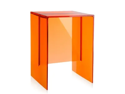 Taburet Kartell Max-Beam, design Ludovica & Roberto Palomba, 27x33cm, h 47cm, tangerin transparent