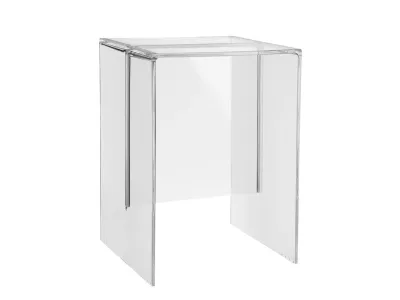 Taburet Kartell Max-Beam, design Ludovica & Roberto Palomba, 27x33cm, h 47cm, transparent