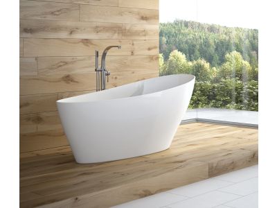 Cada freestanding Besco Keya 165x70cm alba