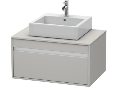 Dulap baza suspendat Duravit Ketho cu 1 sertar, 80x55cm, pentru lavoar pe blat, gri mat decor