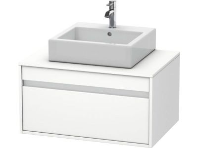 Dulap baza suspendat Duravit Ketho cu 1 sertar, 80x55cm, pentru lavoar pe blat, alb mat decor