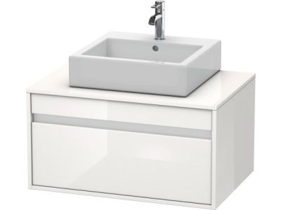Dulap baza suspendat Duravit Ketho cu 1 sertar, 80x55cm, pentru lavoar pe blat, alb lucios