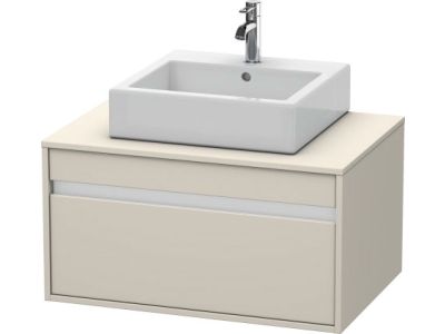 Dulap baza suspendat Duravit Ketho cu 1 sertar, 80x55cm, pentru lavoar pe blat, taupe mat decor