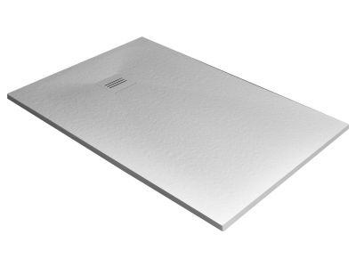 Cadita dus dreptunghiulara slim Radaway Kyntos F 140x70x3cm, marmura, alb