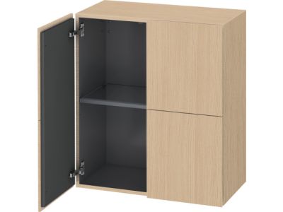 Dulap suspendat Duravit L-Cube cu doua usi, 70x80x36.3cm, stejar natur