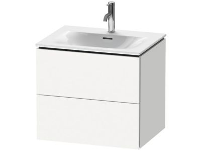 Dulap baza suspendat Duravit L-Cube 620x481mm, cu doua sertare, alb mat