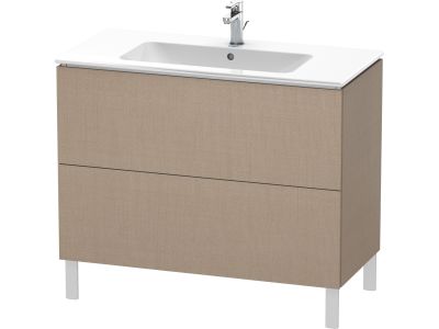 Dulap baza pe pardoseala Duravit L-Cube cu doua sertare, 102cm, linen decor