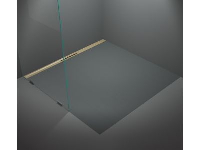 Pachet rigola de dus Kessel Linearis Infinity 60, Megastop, 120cm, capac bronz periat
