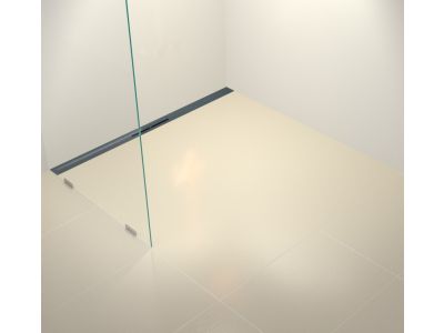 Pachet rigola de dus Kessel Linearis Infinity 60, Megastop, 120cm, capac negru mat
