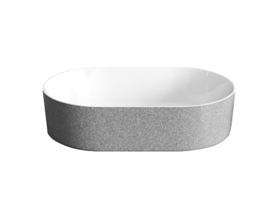 Lavoar tip bol Besco Lova Glam 34x53x13cm, mineral DuraBe, argintiu