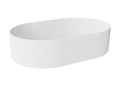 Lavoar tip bol Besco Lova 34x53x13cm, mineral DuraBe, alb lucios