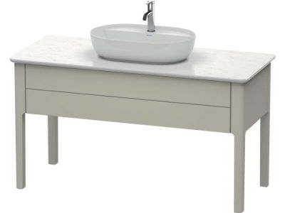 Dulap baza Duravit Luv 1338x570mm cu un sertar, fara blat, taupe satinat mat lacuit