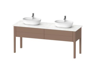 Dulap baza Duravit Luv cu doua sertare, 1733x570mm, migdala satinat mat