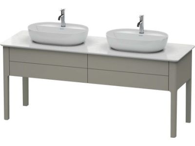 Dulap baza Duravit Luv cu doua sertare, 1733x570mm, gri piatra satinat mat lacuit