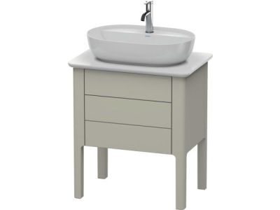 Dulap baza Duravit Luv 638x450mm cu doua sertare, fara blat, taupe satinat mat lacuit