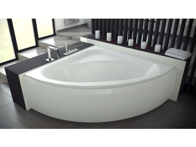 Cada baie de colt Besco Luksja, 148x148cm cu masca inclusa, acril