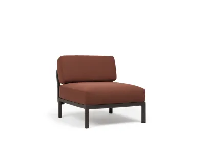 Element central Nardi Maximo, cadru maro Terra, perne maro Cannella Sunbrella