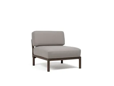 Element central Nardi Maximo, cadru maro Terra, perne gri Lava Sunbrella
