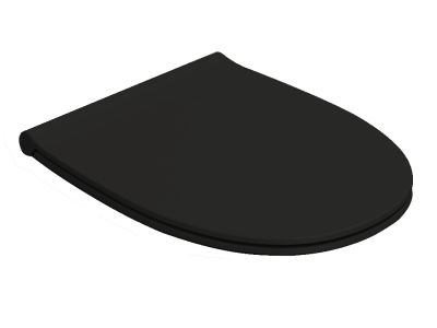 Capac wc Globo 4All cu inchidere lenta, 54cm, negru mat